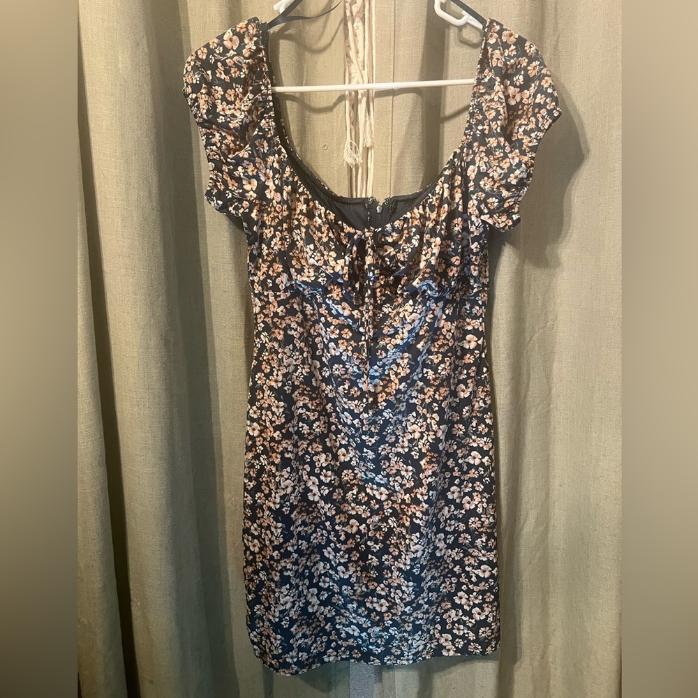 Windsor Black and Pink Floral Mini Dress